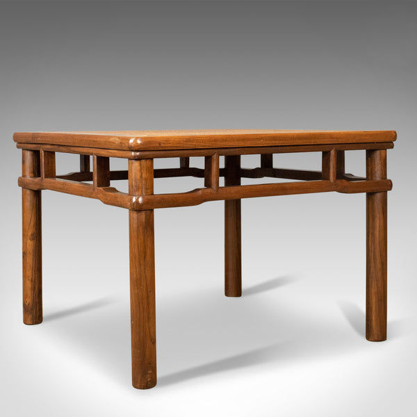 Chinese Elm and Rattan Coffee Table, Side, Lamp, Late 20th Century - London Fine Antiques