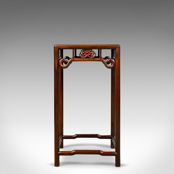 Chinese Pedestal Table, Traditional, Rosewood, Side, Mid 20th Century - London Fine Antiques