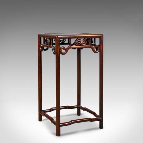 Chinese Pedestal Table, Traditional, Rosewood, Side, Mid 20th Century - London Fine Antiques