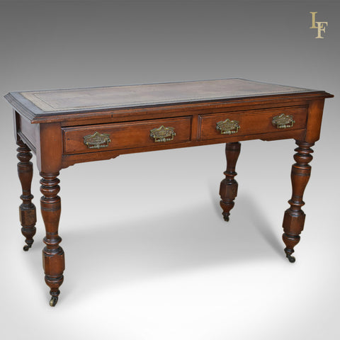 Antique Desk, Late Victorian Writing Table c.1880 - London Fine Antiques