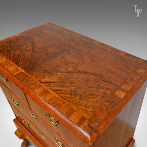 Antique Chest of Drawers on Stand, English, Walnut, Early Georgian c.1720 - London Fine Antiques