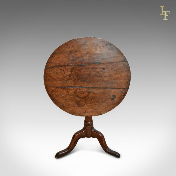 Antique Tilt Top Table, English, Georgian, Cherry, Side Circa 1780 - London Fine Antiques