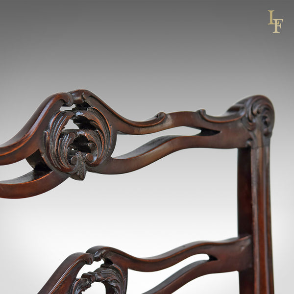 Antique Dining Chairs, Set Of Six, Victorian Chippendale Revival - London Fine Antiques