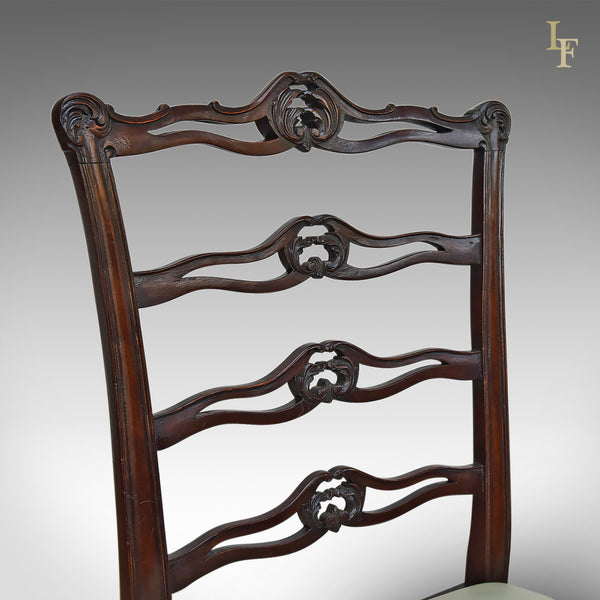 Antique Dining Chairs, Set Of Six, Victorian Chippendale Revival - London Fine Antiques