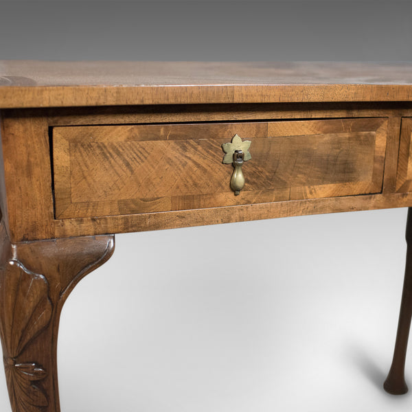 Edwardian Antique Side Table with Drawers, English, Walnut, Circa 1910 - London Fine Antiques