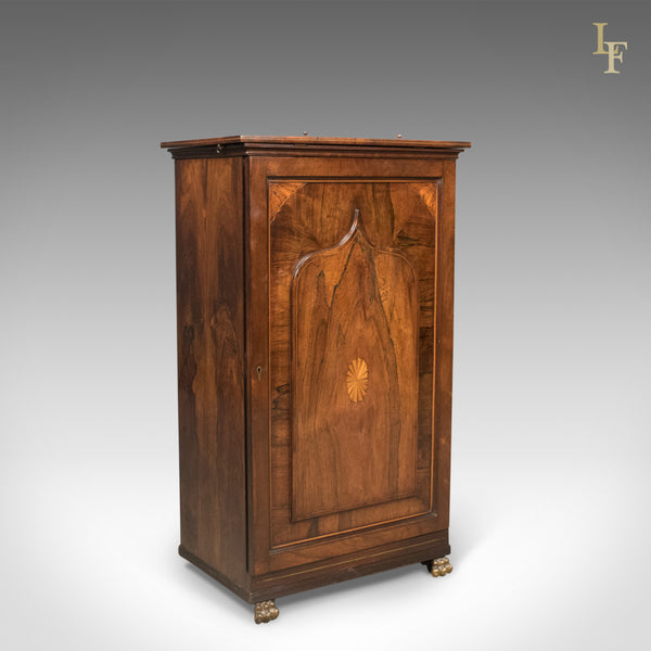 English Regency Antique Music Cabinet with Stand, Rosewood c.1820 - London Fine Antiques