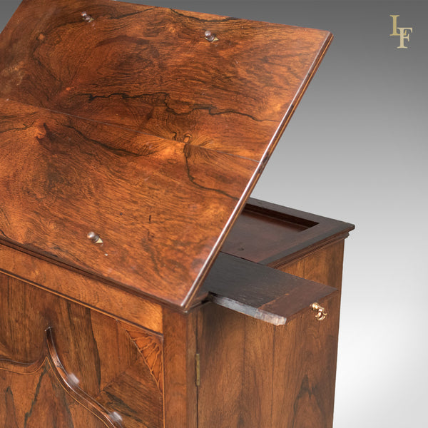 English Regency Antique Music Cabinet with Stand, Rosewood c.1820 - London Fine Antiques
