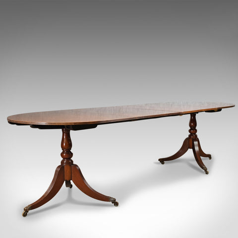Extending Dining Table, Regency Revival, English, Mahogany, Seats 10, Late C20th - London Fine Antiques