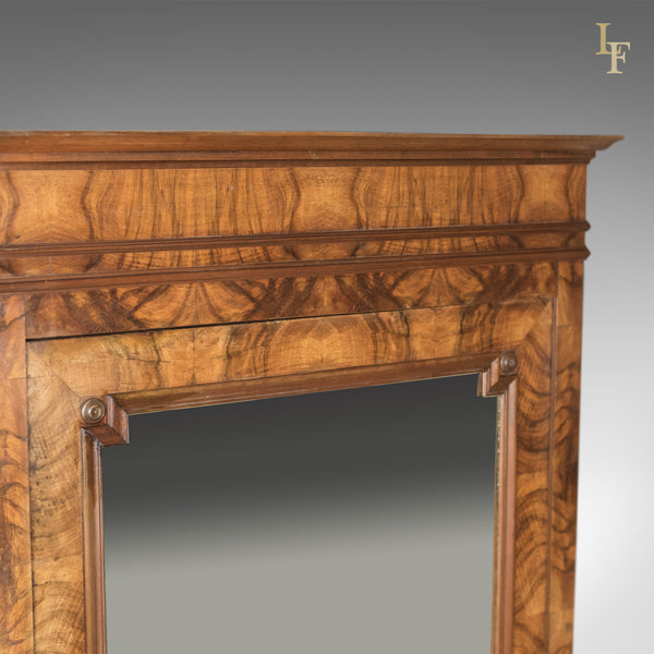 French Antique Armoire, 19th Century Wardrobe Burr Walnut - London Fine Antiques