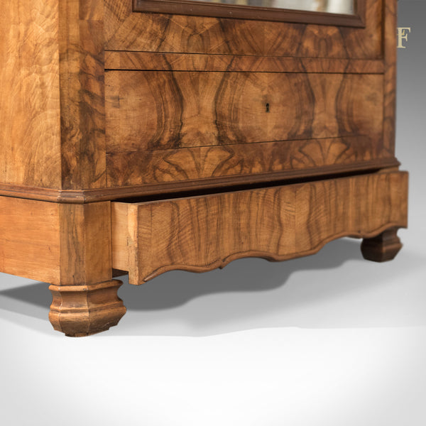 French Antique Armoire, 19th Century Wardrobe Burr Walnut - London Fine Antiques