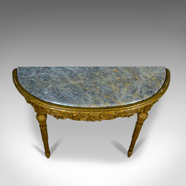 French Antique Console Table, Giltwood, Marble, Classical Revival, Pier, C.1900 - London Fine Antiques