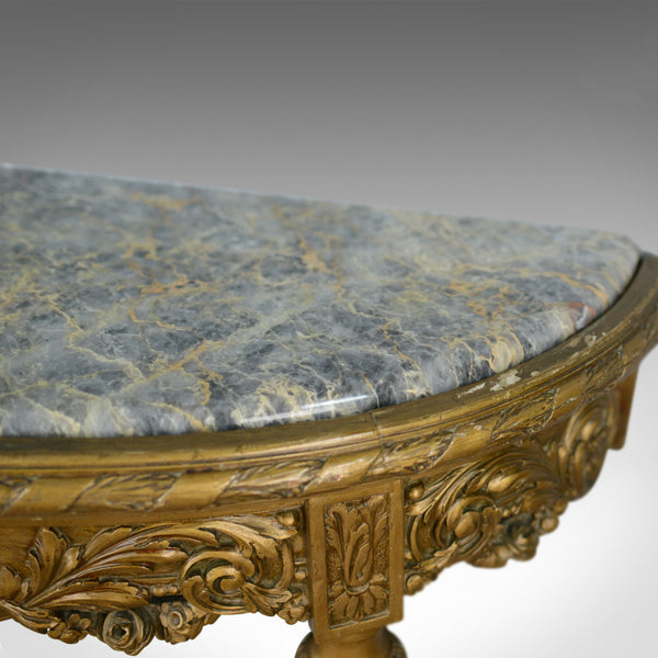 French Antique Console Table, Giltwood, Marble, Classical Revival, Pier, C.1900 - London Fine Antiques