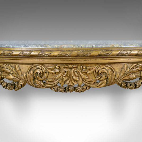 French Antique Console Table, Giltwood, Marble, Classical Revival, Pier, C.1900 - London Fine Antiques