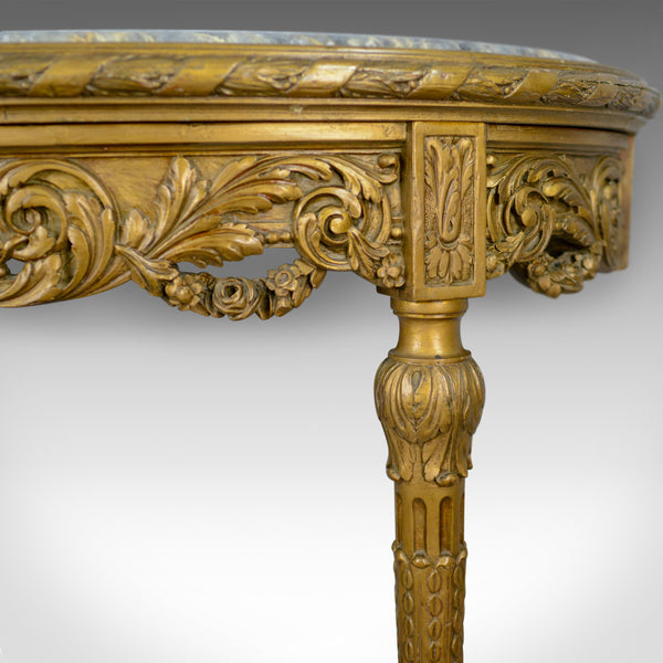 French Antique Console Table, Giltwood, Marble, Classical Revival, Pier, C.1900 - London Fine Antiques
