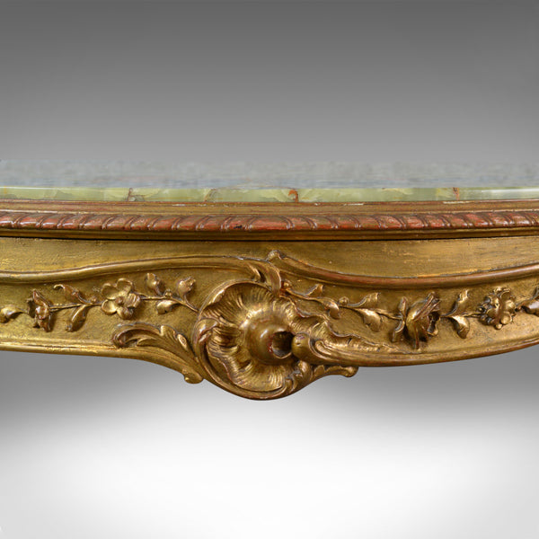 French Antique Console Table, Giltwood and Onyx, Classical Revival, Circa 1900 - London Fine Antiques