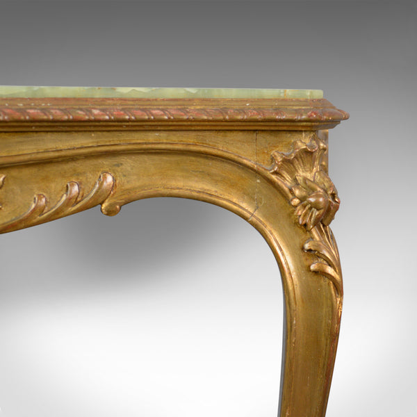 French Antique Console Table, Giltwood and Onyx, Classical Revival, Circa 1900 - London Fine Antiques