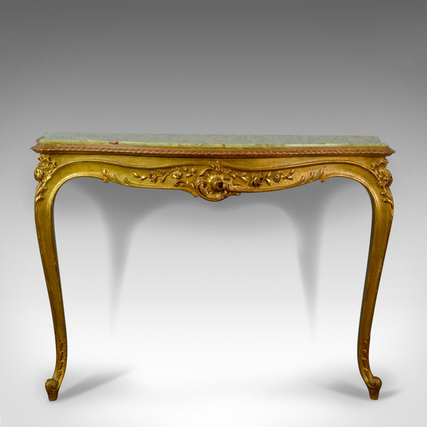 French Antique Console Table, Giltwood and Onyx, Classical Revival, Circa 1900 - London Fine Antiques