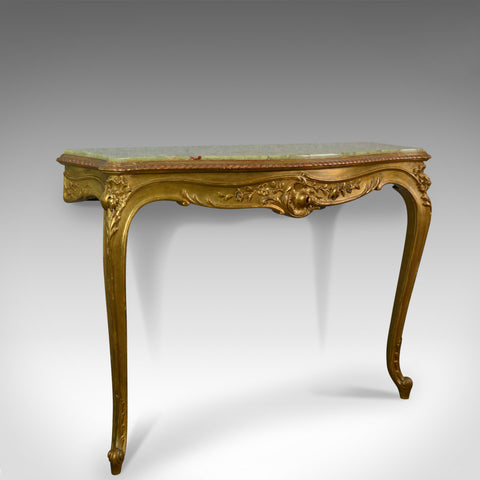 French Antique Console Table, Giltwood and Onyx, Classical Revival, Circa 1900 - London Fine Antiques