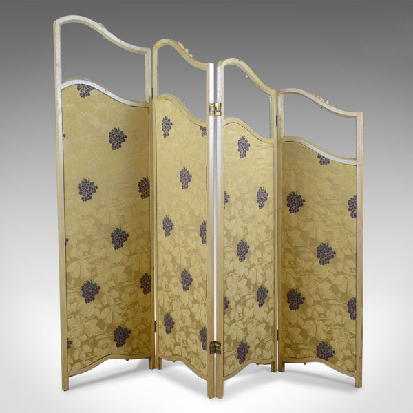 French Antique Folding Screen, Giltwood, Needlepoint, Room Divider, Circa 1890 - London Fine Antiques