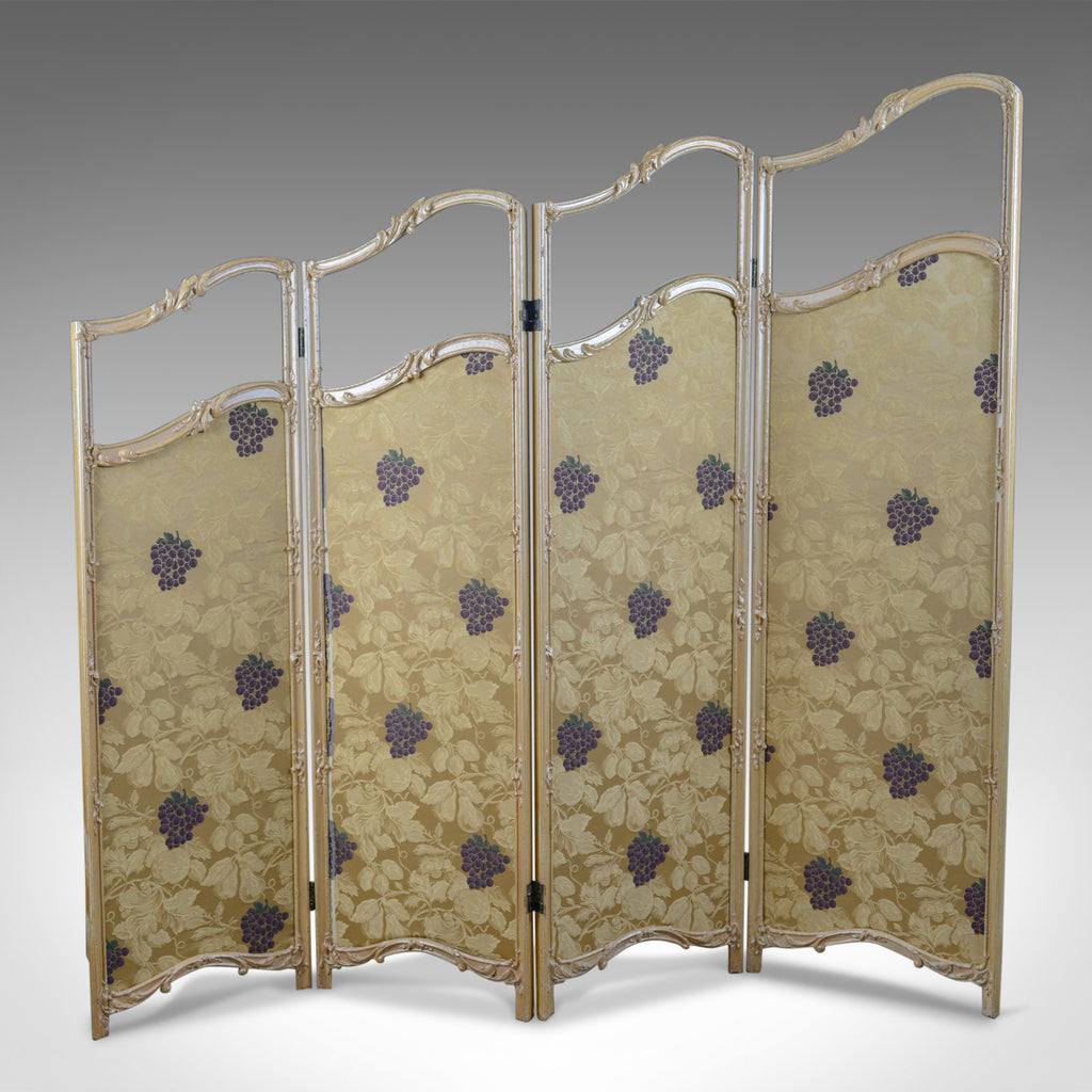 French Antique Folding Screen, Giltwood, Needlepoint, Room Divider, Circa 1890 - London Fine Antiques