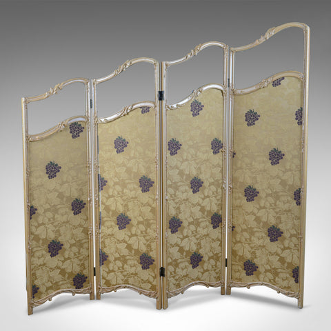 French Antique Folding Screen, Giltwood, Needlepoint, Room Divider, Circa 1890 - London Fine Antiques