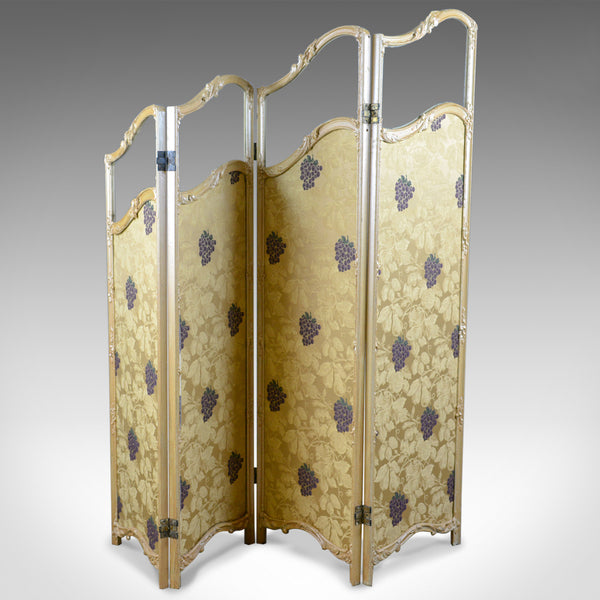 French Antique Folding Screen, Giltwood, Needlepoint, Room Divider, Circa 1890 - London Fine Antiques