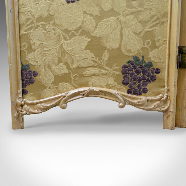 French Antique Folding Screen, Giltwood, Needlepoint, Room Divider, Circa 1890 - London Fine Antiques