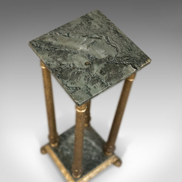French Antique Pedestal, Marbled Plant Stand, Ormolu, Circa 1900 - London Fine Antiques