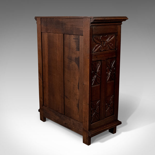 French Antique Side Cabinet, 19th Century Oak Cupboard, Circa 1900 - London Fine Antiques