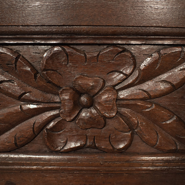 French Antique Side Cabinet, 19th Century Oak Cupboard, Circa 1900 - London Fine Antiques