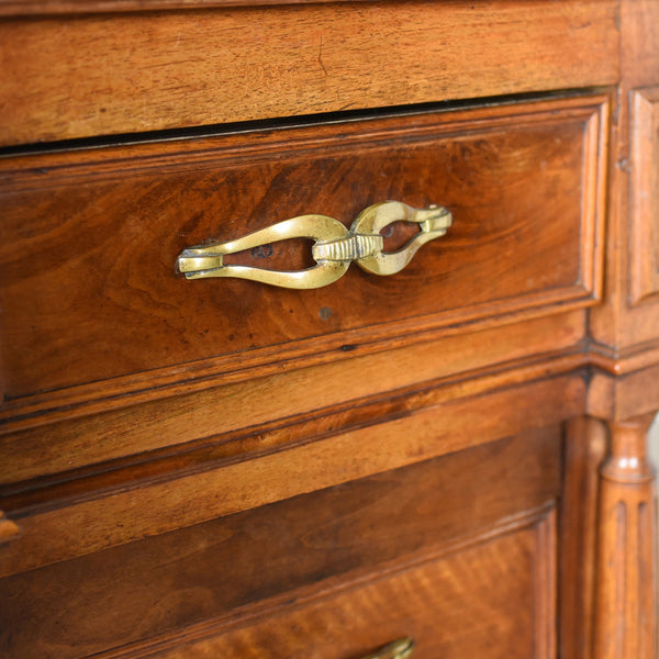 French Antique Side Cabinet, Narrow Pot Cupboard, Nightstand, Walnut, Circa 1900 - London Fine Antiques