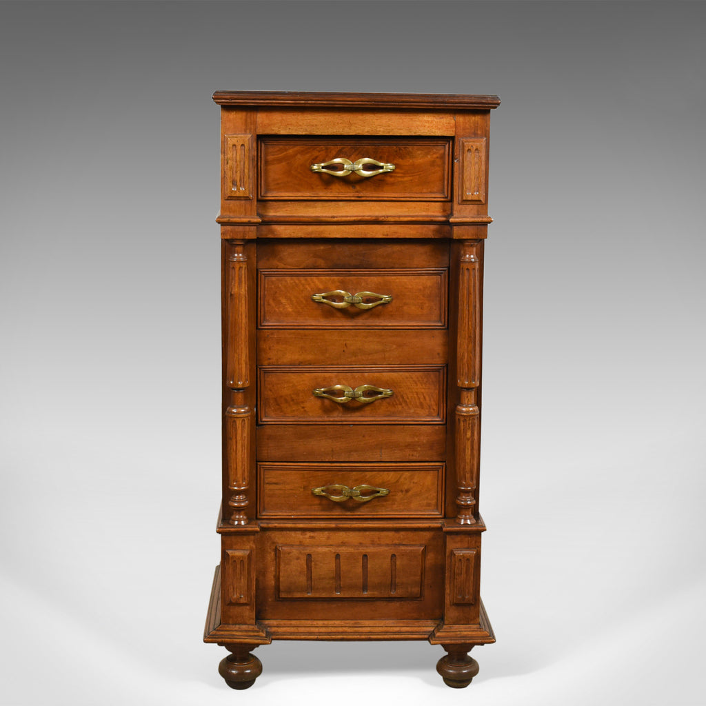 Narrow discount walnut nightstand