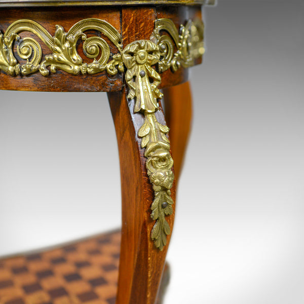 French, Antique, Side Table, Two Tier, Birch, Ormolu, Marble Top, circa 1900 - London Fine Antiques