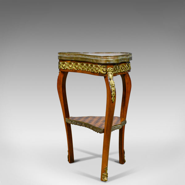 French, Antique, Side Table, Two Tier, Birch, Ormolu, Marble Top, circa 1900 - London Fine Antiques