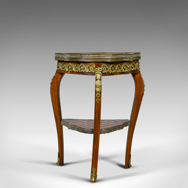 French, Antique, Side Table, Two Tier, Birch, Ormolu, Marble Top, circa 1900 - London Fine Antiques