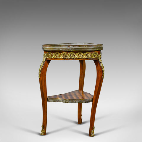 French, Antique, Side Table, Two Tier, Birch, Ormolu, Marble Top, circa 1900 - London Fine Antiques