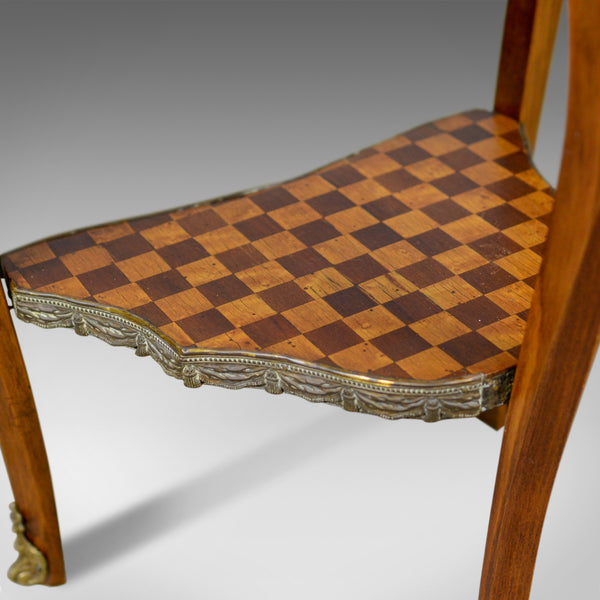 French, Antique, Side Table, Two Tier, Birch, Ormolu, Marble Top, circa 1900 - London Fine Antiques