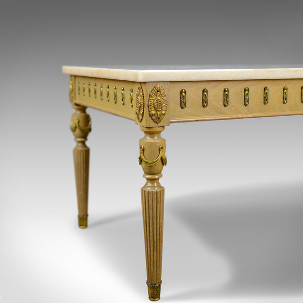 French Marble Coffee Table, Classical Taste, Hardwood, Stone, Late 20th Century - London Fine Antiques
