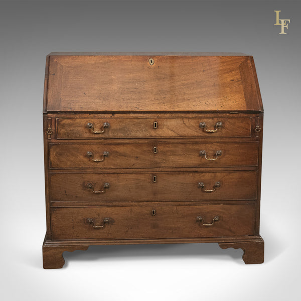 Georgian Antique Bureau, 18th Century Mahogany Desk, c.1770 - London Fine Antiques