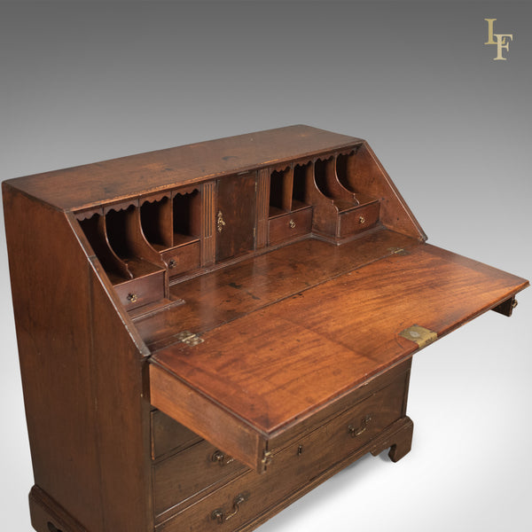 Georgian Antique Bureau, 18th Century Mahogany Desk, c.1770 - London Fine Antiques