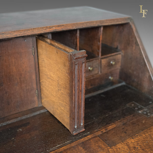 Georgian Antique Bureau, English Oak Writing Desk, c.1800 - London Fine Antiques