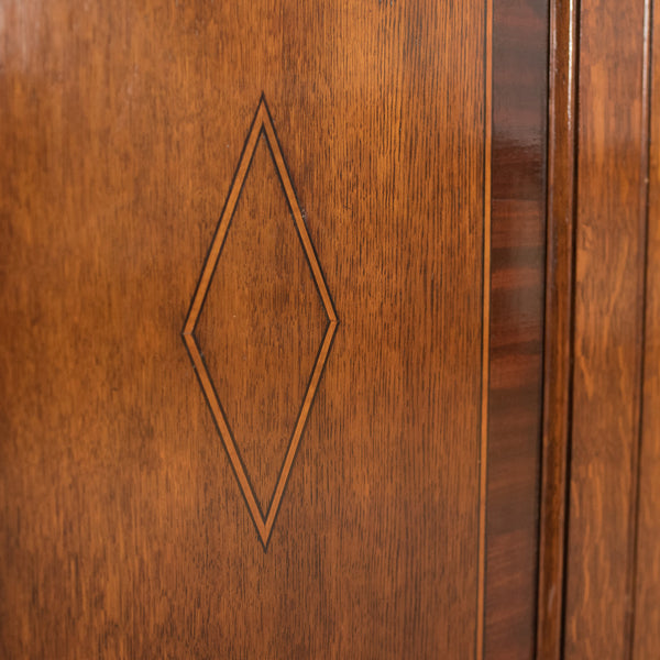 Georgian Antique Corner Cabinet, Oak and Mahogany, English c.1780 - London Fine Antiques