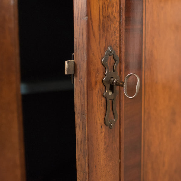 Georgian Antique Corner Cabinet, Oak and Mahogany, English c.1780 - London Fine Antiques