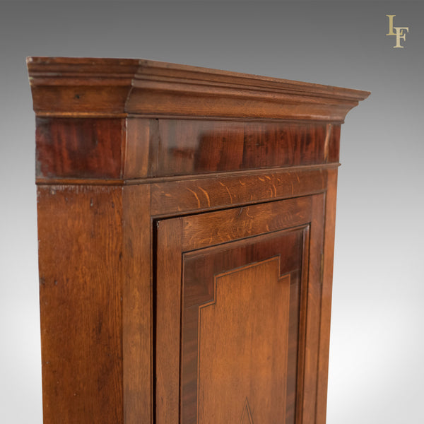 Georgian Antique Corner Cabinet, Oak and Mahogany, English c.1780 - London Fine Antiques