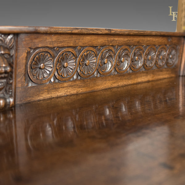 Georgian Oak Dresser Base, 18th Century English Green Man Sideboard, c.1790 - London Fine Antiques