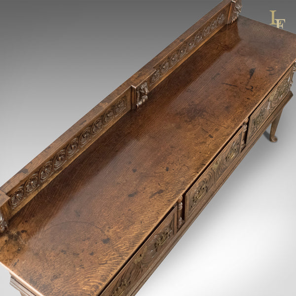 Georgian Oak Dresser Base, 18th Century English Green Man Sideboard, c.1790 - London Fine Antiques