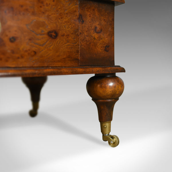 Georgian Revival Canterbury, Burr Oak, English, Magazine Rack, Late 20th Century - London Fine Antiques