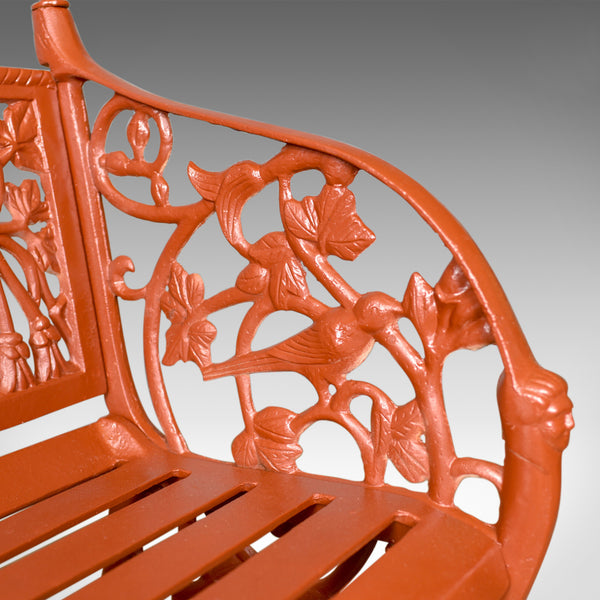 Heavy, Vintage Garden Bench, Cast Iron, In Coalbrookdale Manner, English, C20th - London Fine Antiques