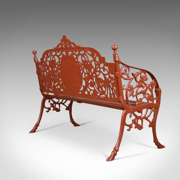 Heavy, Vintage Garden Bench, Cast Iron, In Coalbrookdale Manner, English, C20th - London Fine Antiques