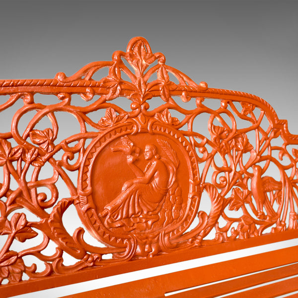 Heavy, Vintage Garden Bench, Cast Iron, In Coalbrookdale Manner, English, C20th - London Fine Antiques